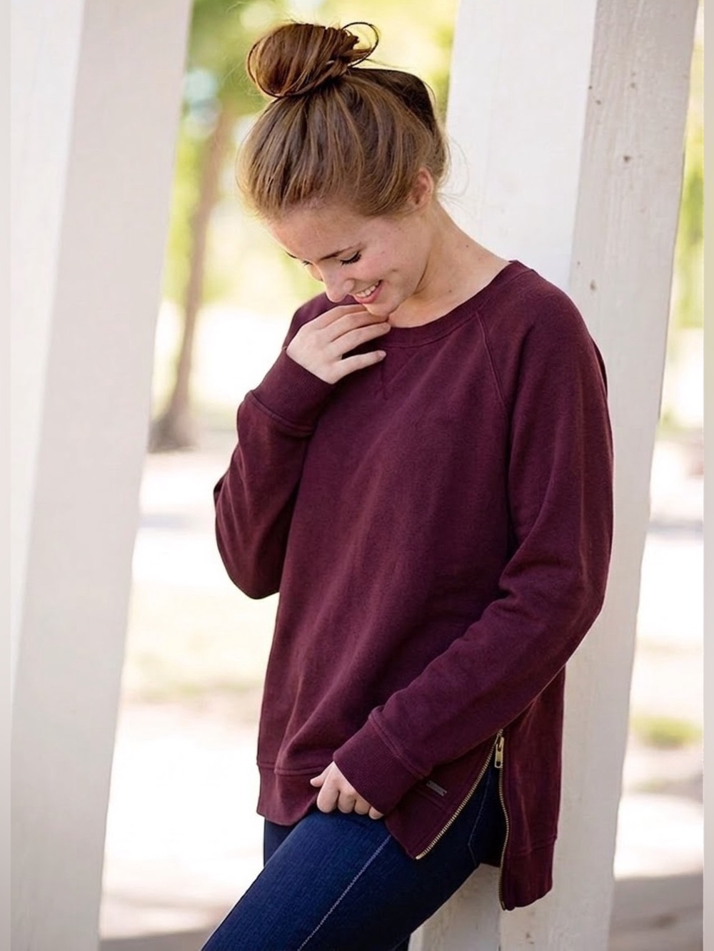 UGG $110 • size Large • Fall 2019 Scoop Neck Sweatshirt with side zippers